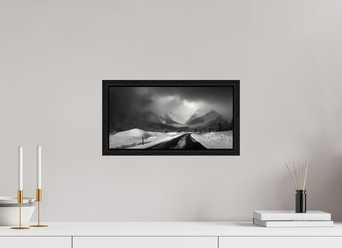 40 x 20 cm, Floater Frame Snow in My Soul #4 - Fine Art Photograph
